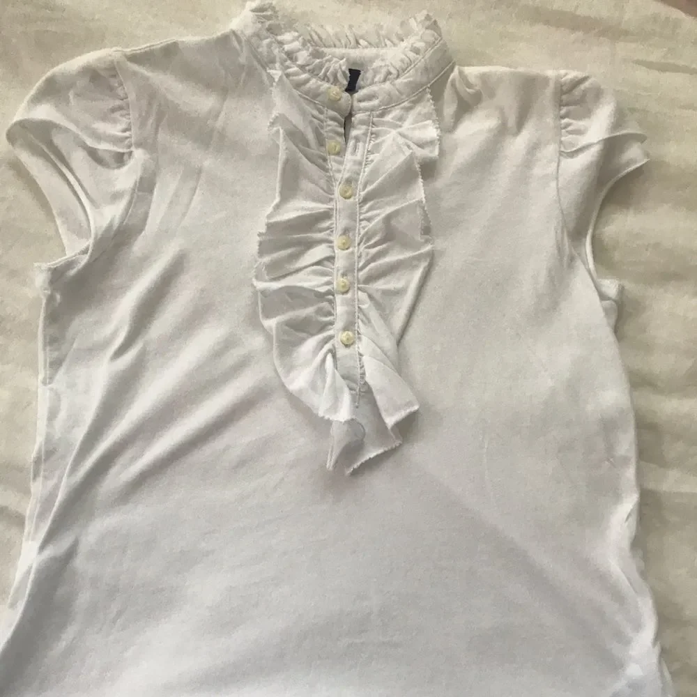 Ralph Lauren Kids ruffle neck tank